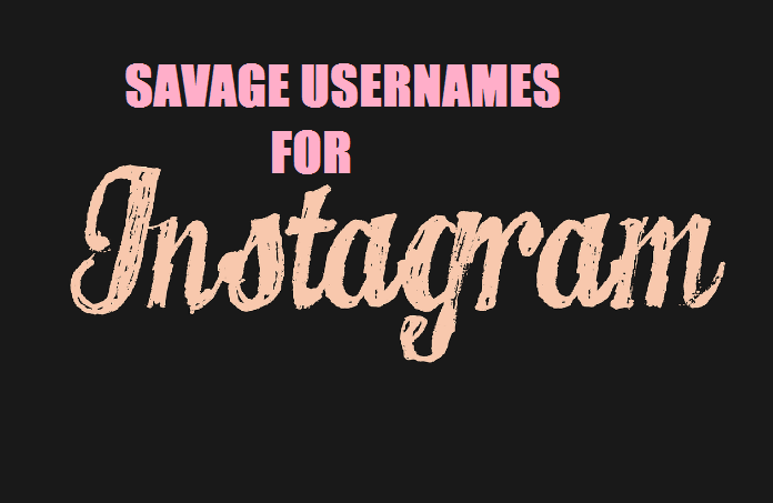 Savage Usernames For Instagram